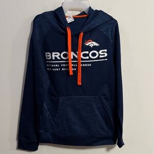 Broncos Navy Hoodie with Orange Accents NFL team apparel Sz SP